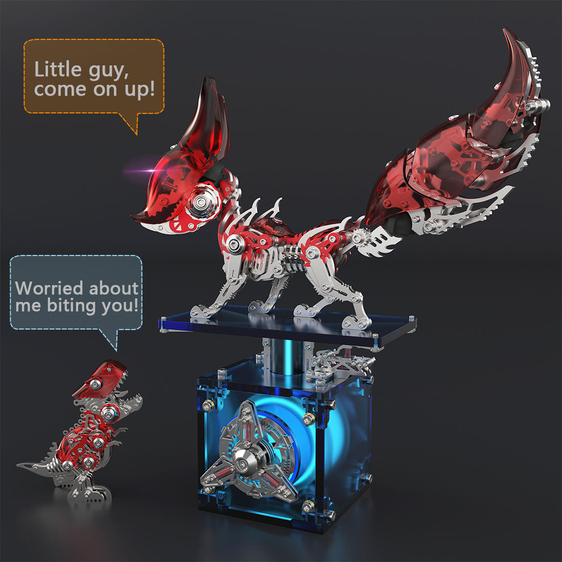 3D Metal Puzzle Mechanical Fox DIY Model Assembly Creative Toy Set