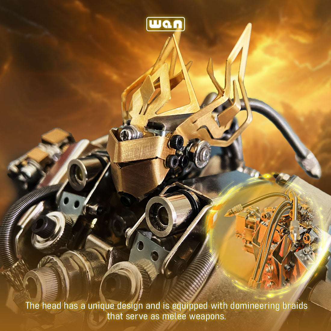 protoss mecha 3D metal model with light steampunk DIY jigsaw crafts