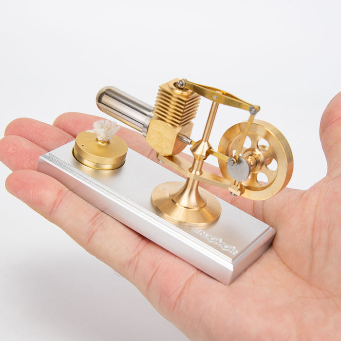 ENJOMOR Hog Stirling Engine Mini Balance Beam Hot Air Stirling External Combustion Engine Model 