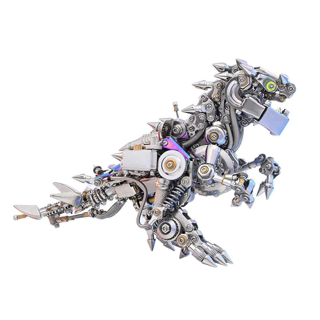 3D DIY Mechanical Dinosaur with Wings Punk Metal Assembly Dinosaur Model Creative Trendy Desk Ornament