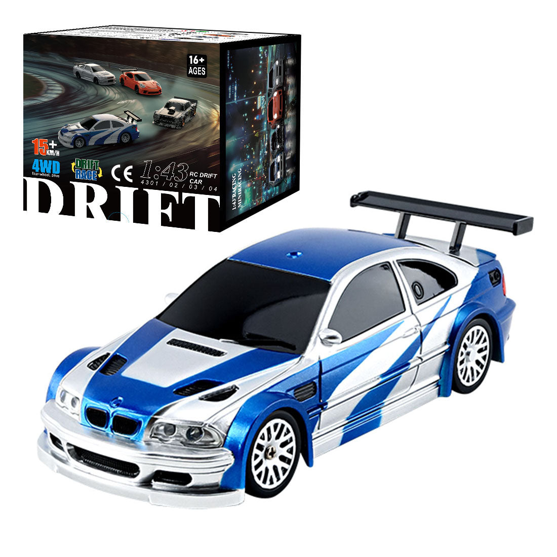 1/43 scale 2.4G 4wd full-proportion rc electric mini racing drift car model