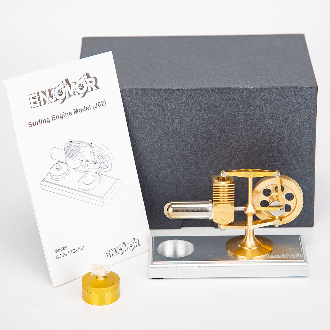 ENJOMOR Hog Stirling Engine Mini Balance Beam Hot Air Stirling External Combustion Engine Model 