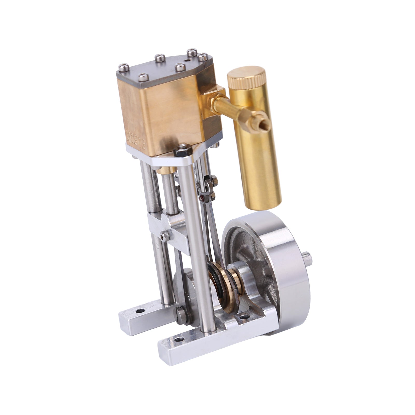 V1313 Mini Vertical Single-Cylinder Steam Engine Model with Reversing Mechanism Steam-Powered Mechanical Model