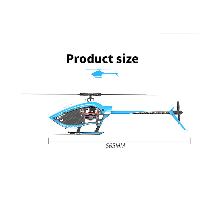 YU XIANG F280 2.4G 6CH RC Brushless Direct Drive 3D/6G Stunt Helicopter RTF Model