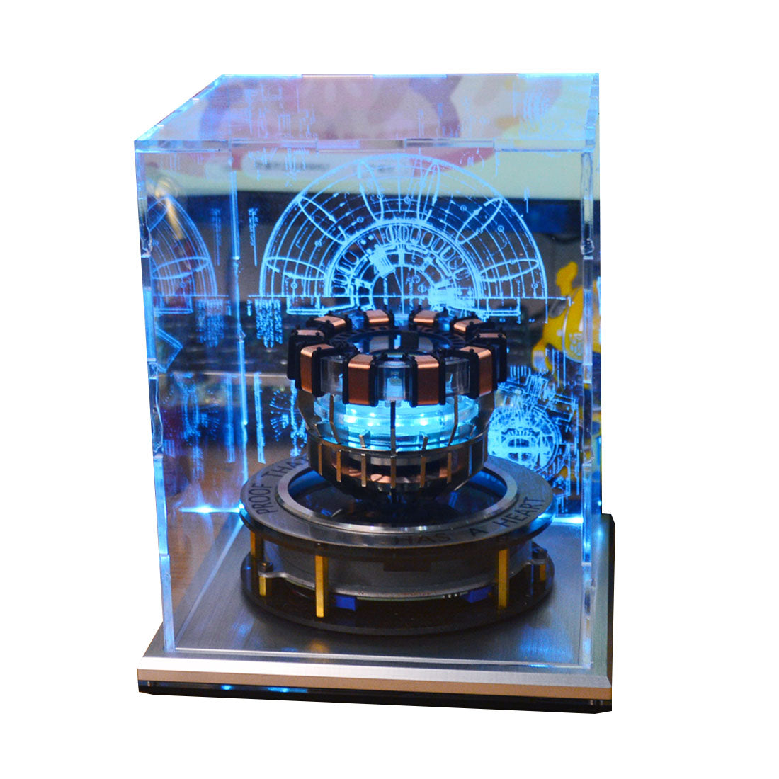 1:1 Scale MK1 Arc Reactor Floating Rotating LED Tech Desk Ornament