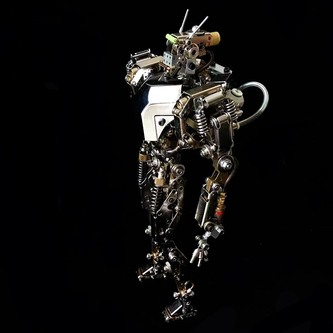 Humanoid-1 3D Metal Future Mech War Machine Model with Articulated Joints & Lights