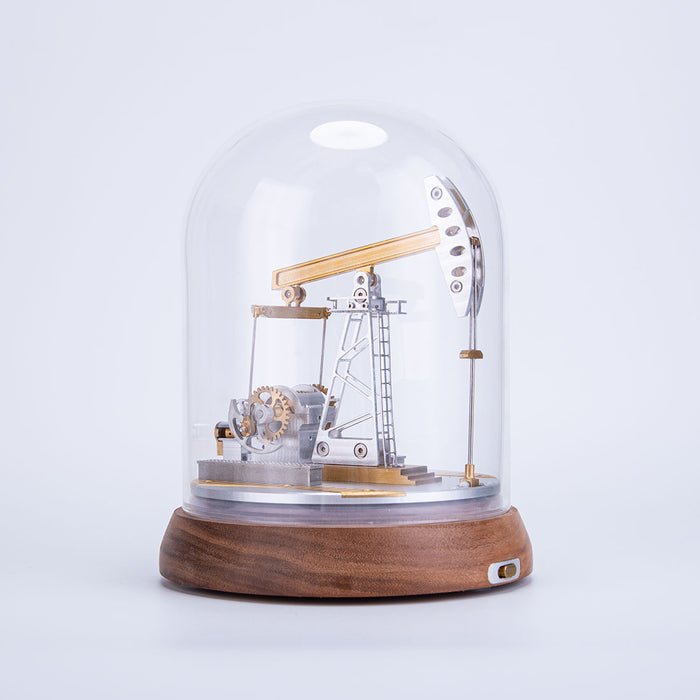 Travelling beam oil pumping machines model with North American black walnut base