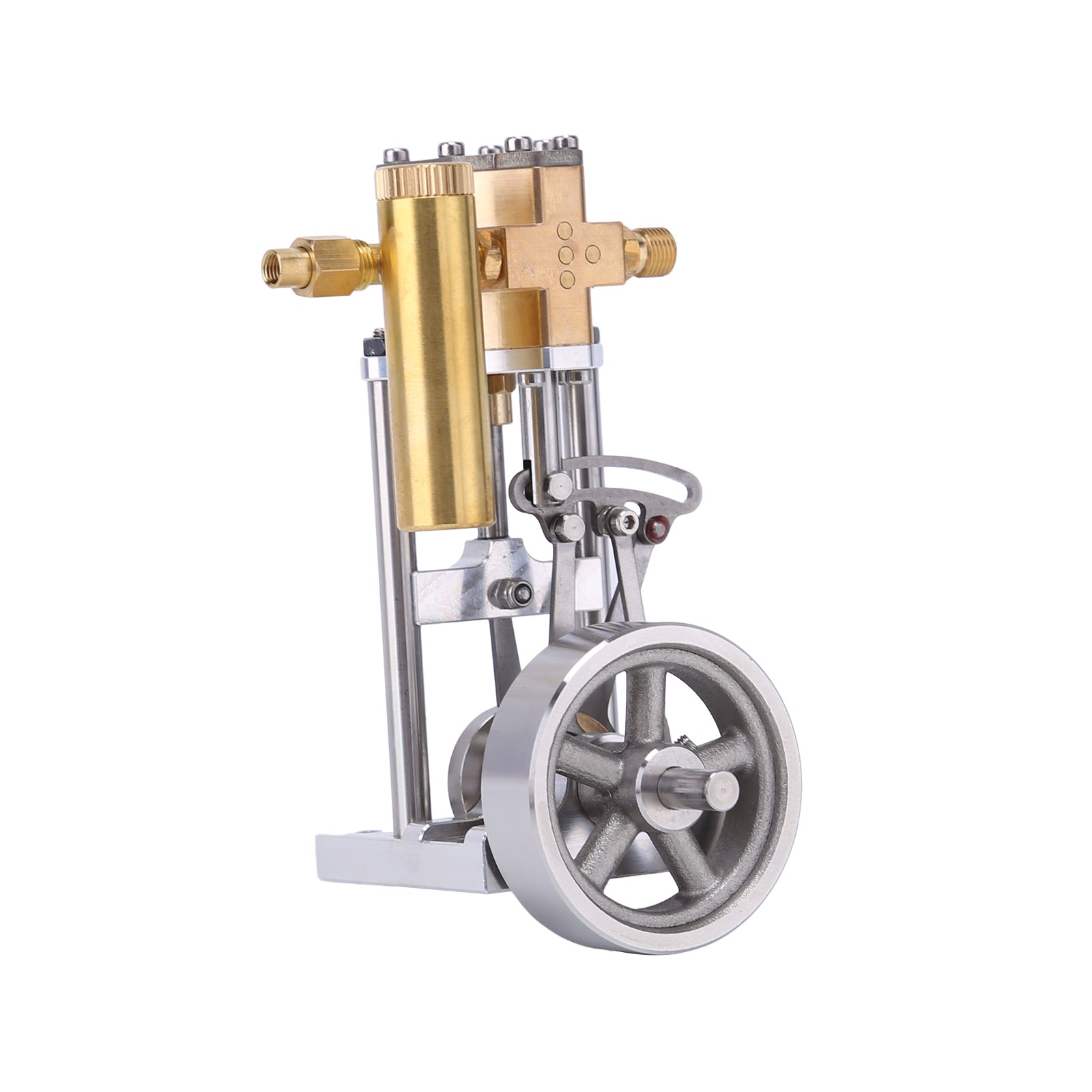 V1313 Mini Vertical Single-Cylinder Steam Engine Model with Reversing Mechanism Steam-Powered Mechanical Model