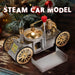 ENJOMOR Antique Metal Steam-Powered Car Model Retrol Steam Engine Model Car STEM Toy Christmas Gift Collection