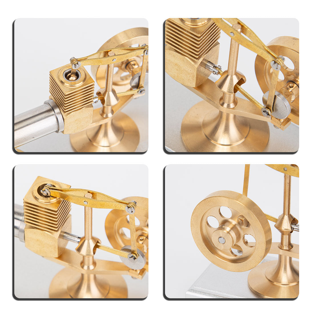 ENJOMOR Hog Stirling Engine Mini Balance Beam Hot Air Stirling External Combustion Engine Model 