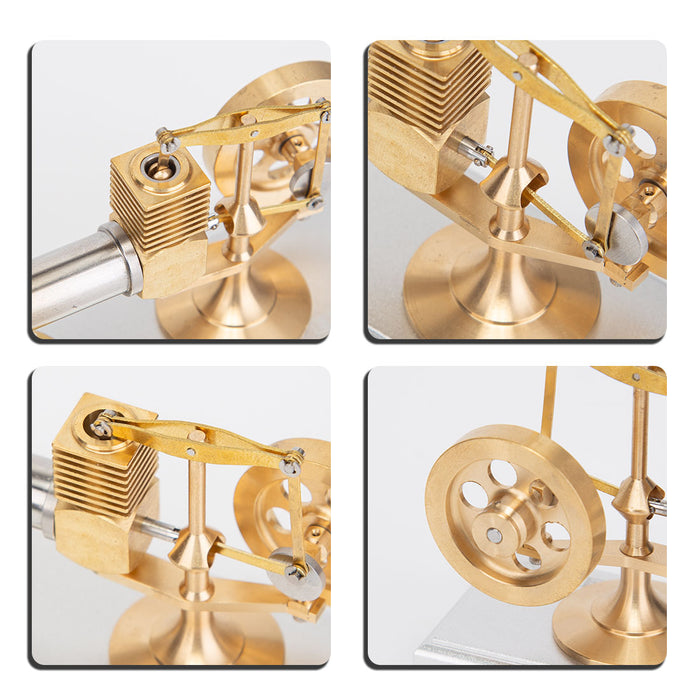 ENJOMOR Hog Stirling Engine Mini Balance Beam Hot Air Stirling External Combustion Engine Model 