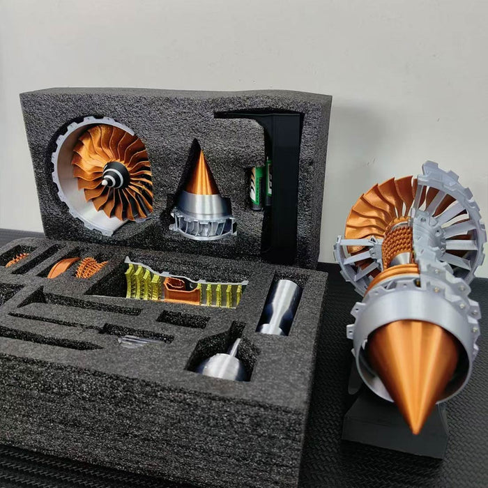 SKYMECHMAN TRENT 900 Simulated Functional Turbofan Aircraft Engine Model Kit with LED Light