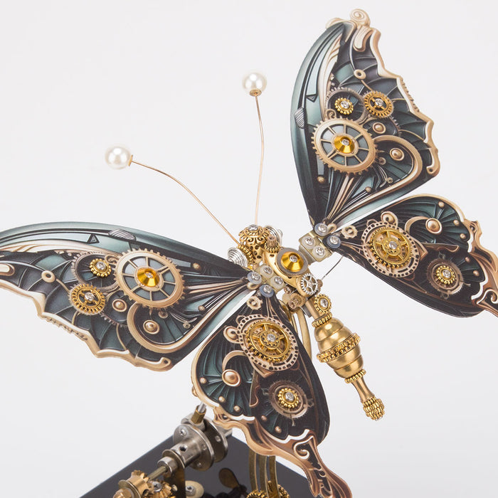 Mechanical 3D DIY Dynamic Butterfly Metal Model Building Kits with Music Box