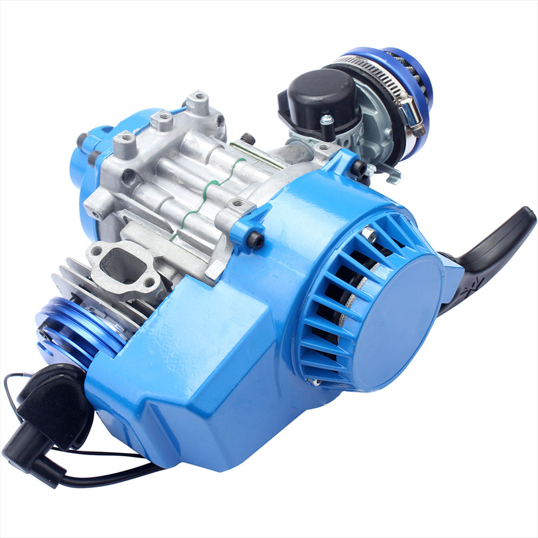 80CC Mini 2-Stroke CNC Single-Cylinder Pull-Start Gasolin Internal Combustione Engine for Beach Motorcycle Modification/Bicycle Assist