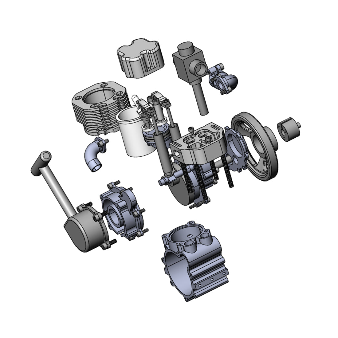 ENJOMOR GS-DK01 8CC OHV Inline Single-Cylinder Four-Stroke Air-Cooled Gasoline Engine Model (RTR Version)