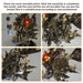 3D Metal Steampunk Craft Puzzle Mechanical Anglefish Model DIY Assembly with Luminous Bulb Creative Gift