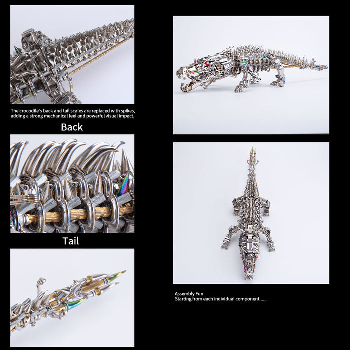 3D Metal Sleeping Crocodile DIY Metal Puzzle Model Kit Mechanical Asse–  EngineDIY