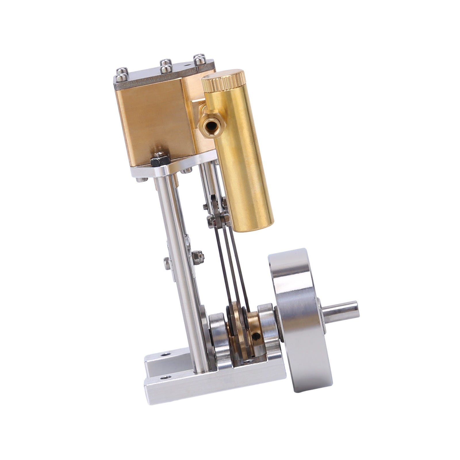 V1313 Mini Vertical Single-Cylinder Steam Engine Model with Reversing Mechanism Steam-Powered Mechanical Model