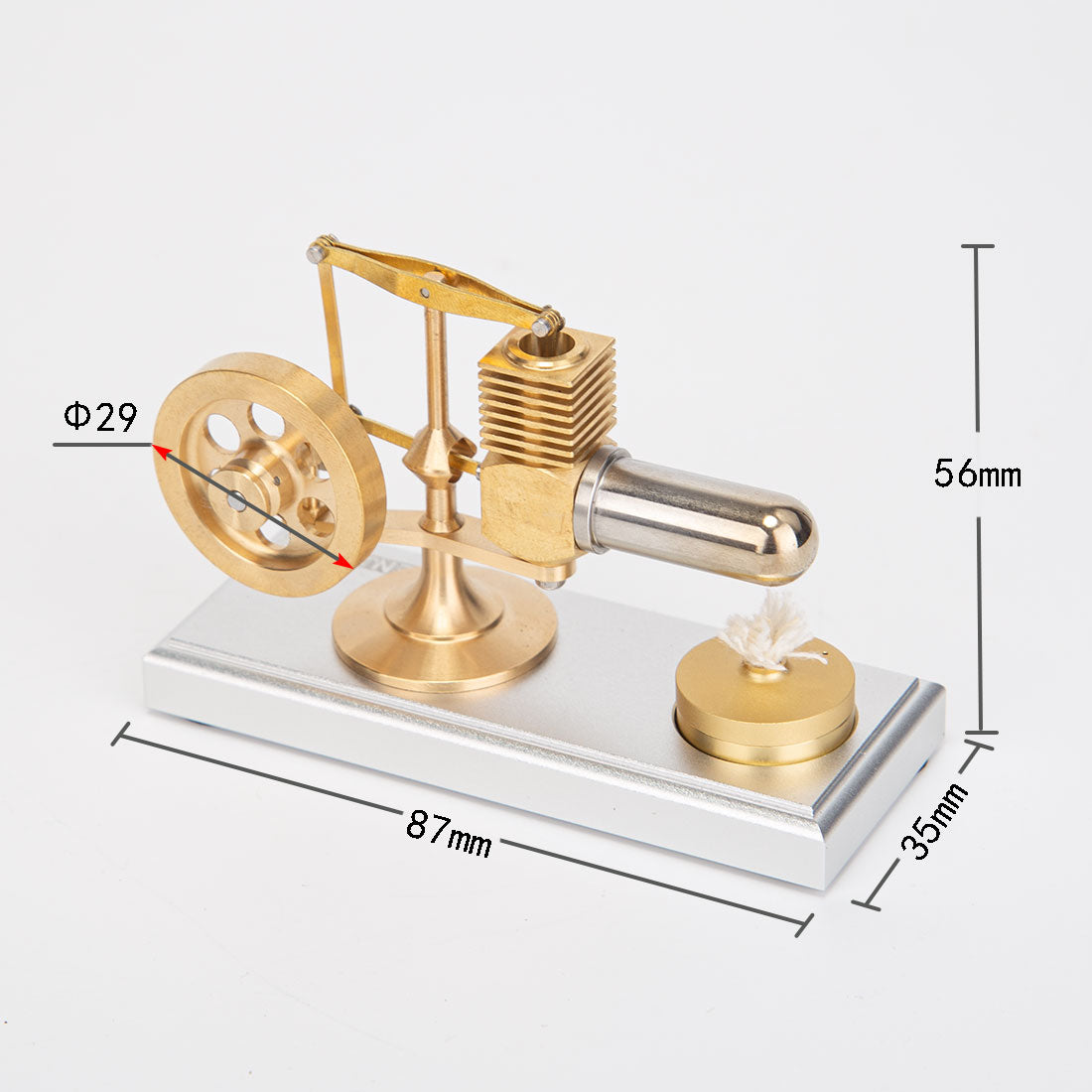 ENJOMOR Hog Stirling Engine Mini Balance Beam Hot Air Stirling External Combustion Engine Model 