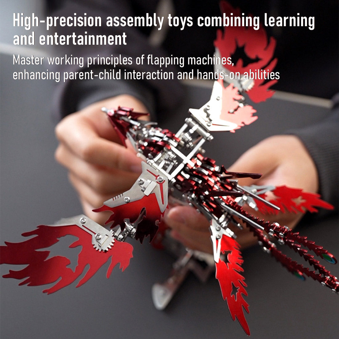 Mechanical Phoenix 3D Metal Puzzles Craft Flapping Wing Toys 358Pcs