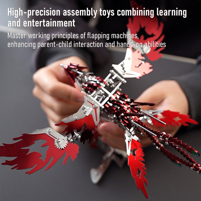 Mechanical Phoenix 3D Metal Puzzles Craft Flapping Wing Toys 358Pcs