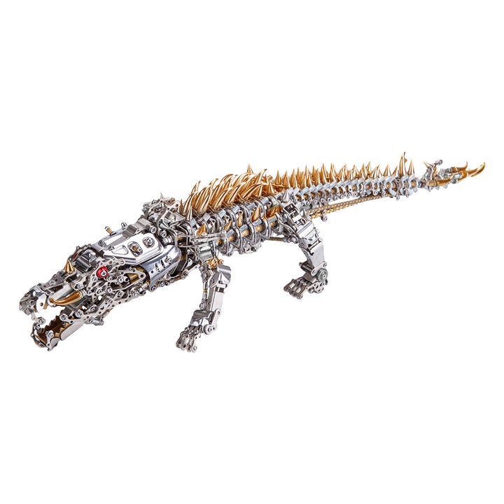 3D Metal Sleeping Crocodile DIY Metal Puzzle Model Kit Mechanical Assembly Crafts 1500+PCS