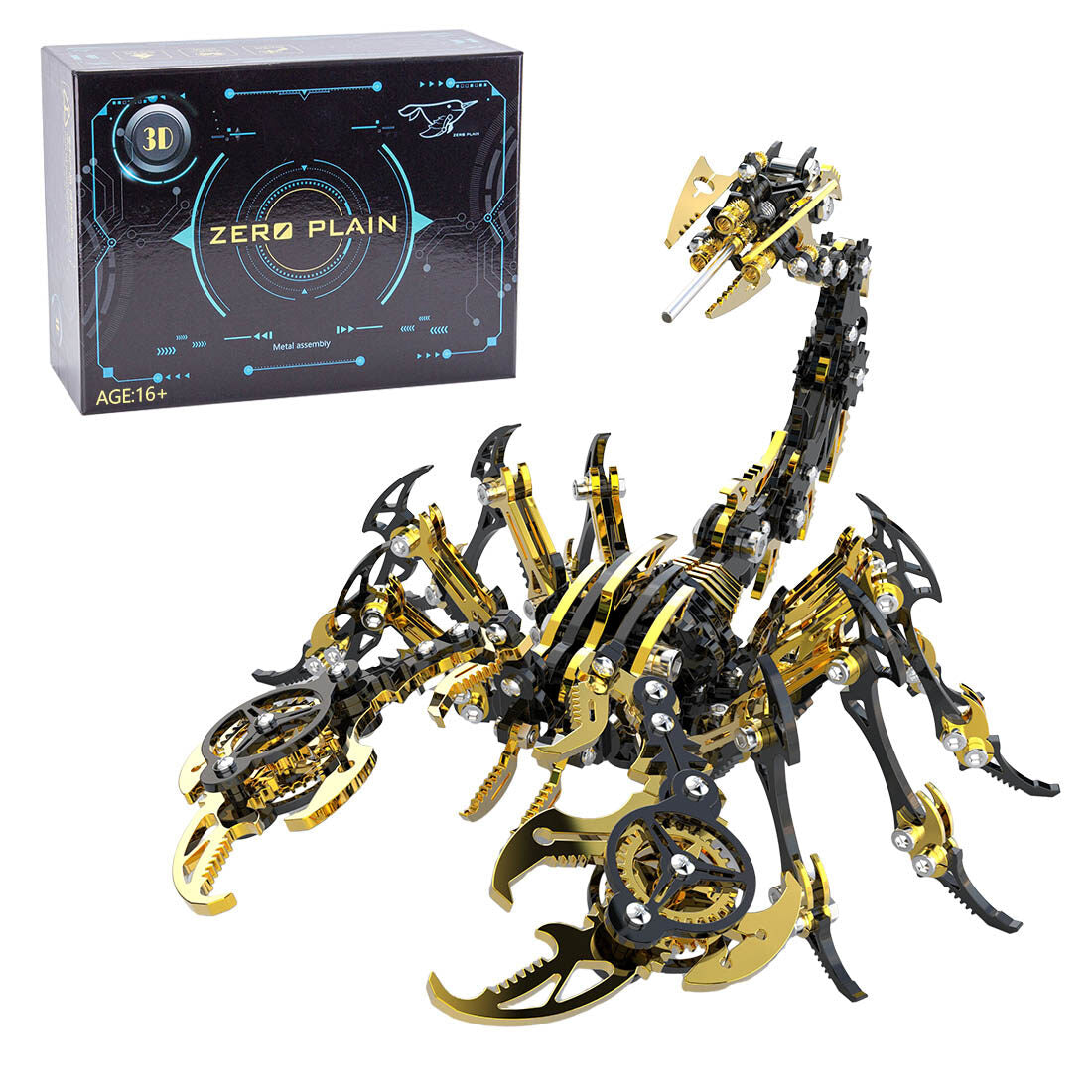 3D Puzzle DIY Model Kit Detachable Jigsaw Scorpion Metal Games - enginediy