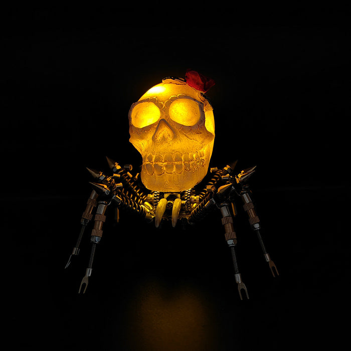 3D Metal Skull Spider Night Light Assembly Model Kit 