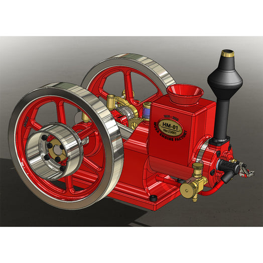 EngineDIY RETROL ENGINE HM-01 7cc Engine 4-stroke Horizontal Hit and Miss Internal Combustion Engine Model