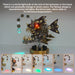 3D Metal Steampunk Craft Puzzle Mechanical Anglefish Model DIY Assembly with Luminous Bulb Creative Gift