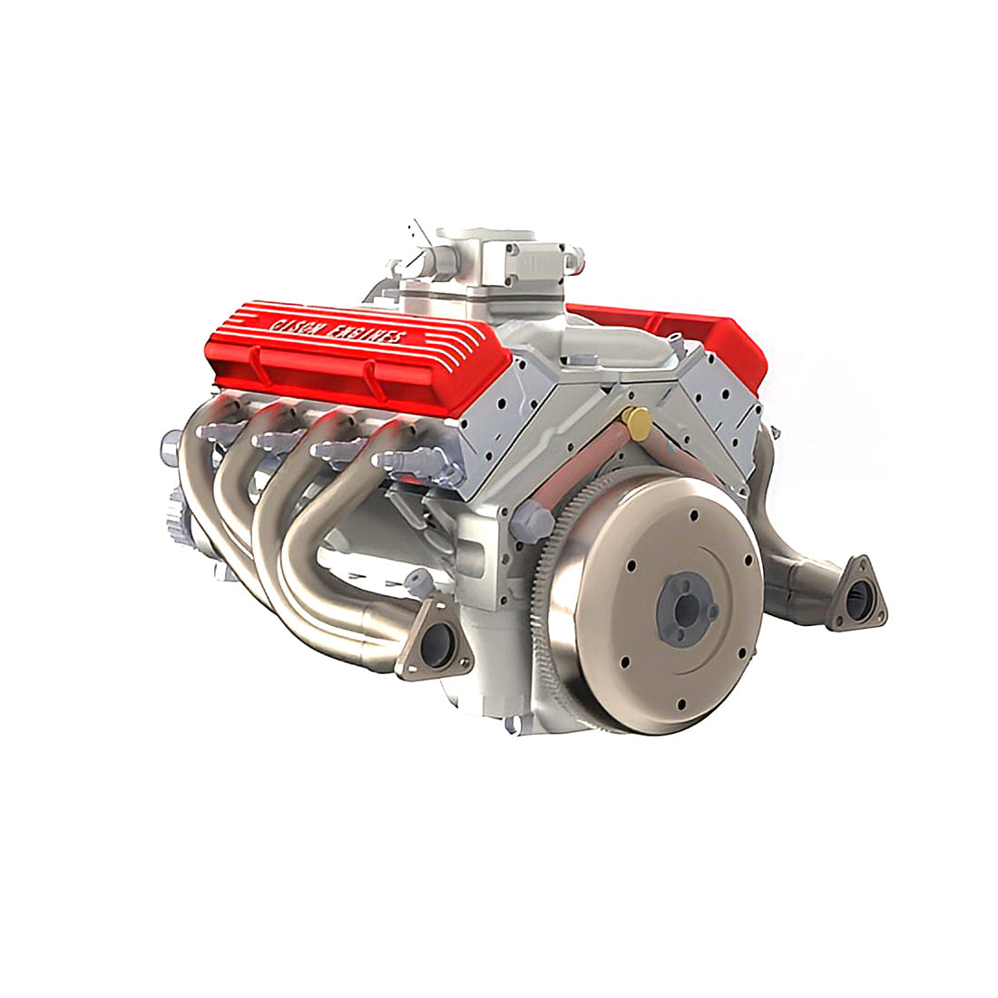 CISON Small-block 44CC 1/6 Scale Water-Cooled OHV 4-Stroke V8 Gas Engine Internal Combustion Engine - Build Your Own V8 Engine that Works