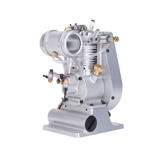 MUSA F1-2.7cc Mini OHV Vertical Single-Cylinder Four-Stroke Air Cooled Gasoline Engine Internal Combustion Engine Model Crafts