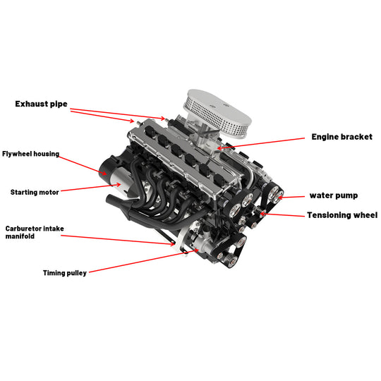 enjomor v12 engine model that works gs-v12 gas engine johnnyq90 large scale model v12 72cc chuan qi 