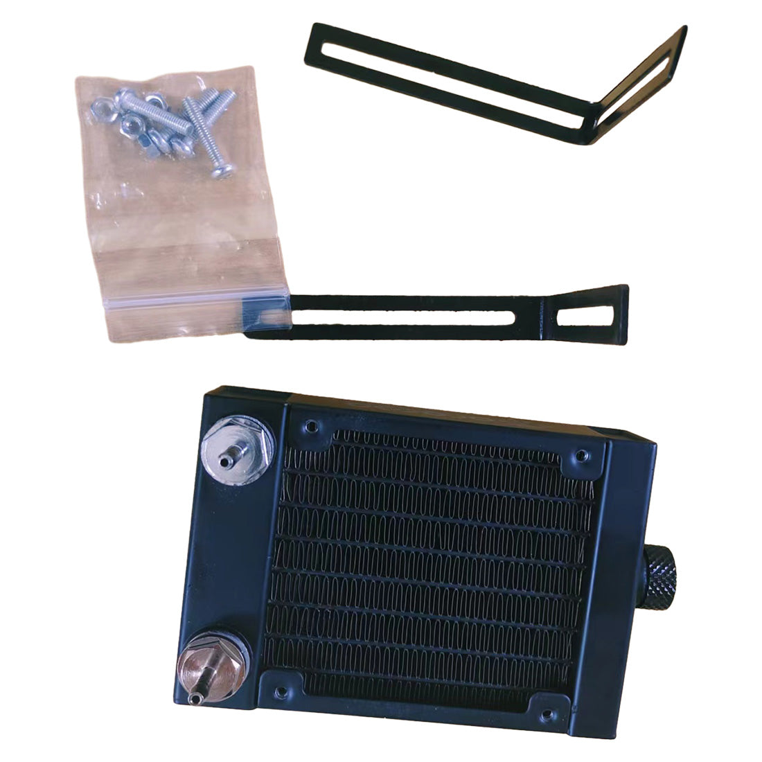 Water-Cooling Radiator Tank Water Outlet Assembly + Bracket Kit for CISON Engine Models