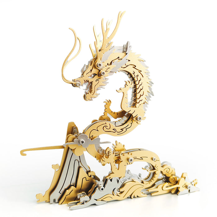 DIY Mechanical Chinese Dragon Metal Assembly Toy Creative Ornament to Build-92 Pieces