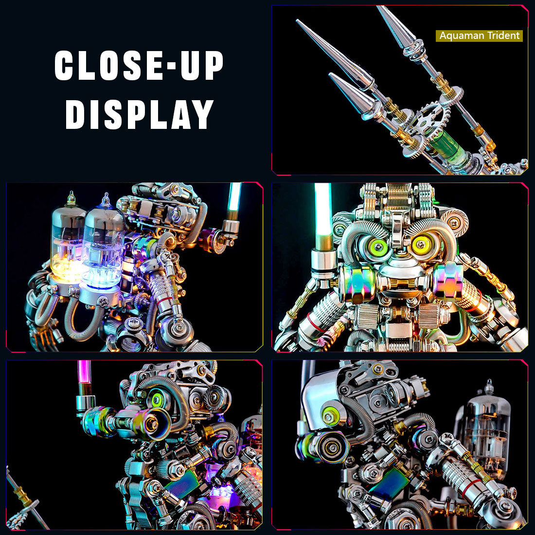 3D Mechanical Diver Ape DIY Metal Assembly Model Colorful Creative Ornament -700+PCS