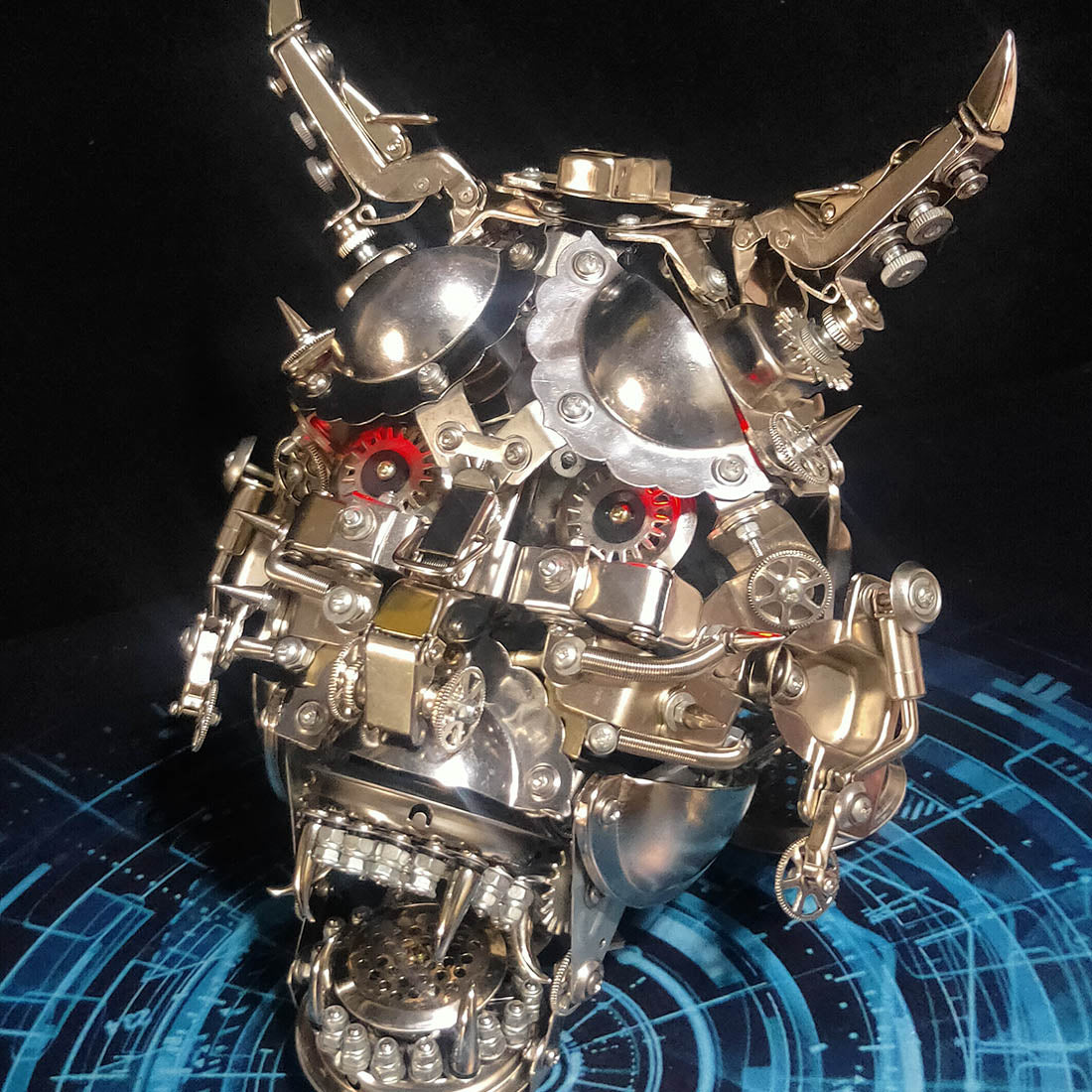 Hannya 3D DIY Mechanical Punk Japanese Ghast Mask Metal Assembly Model