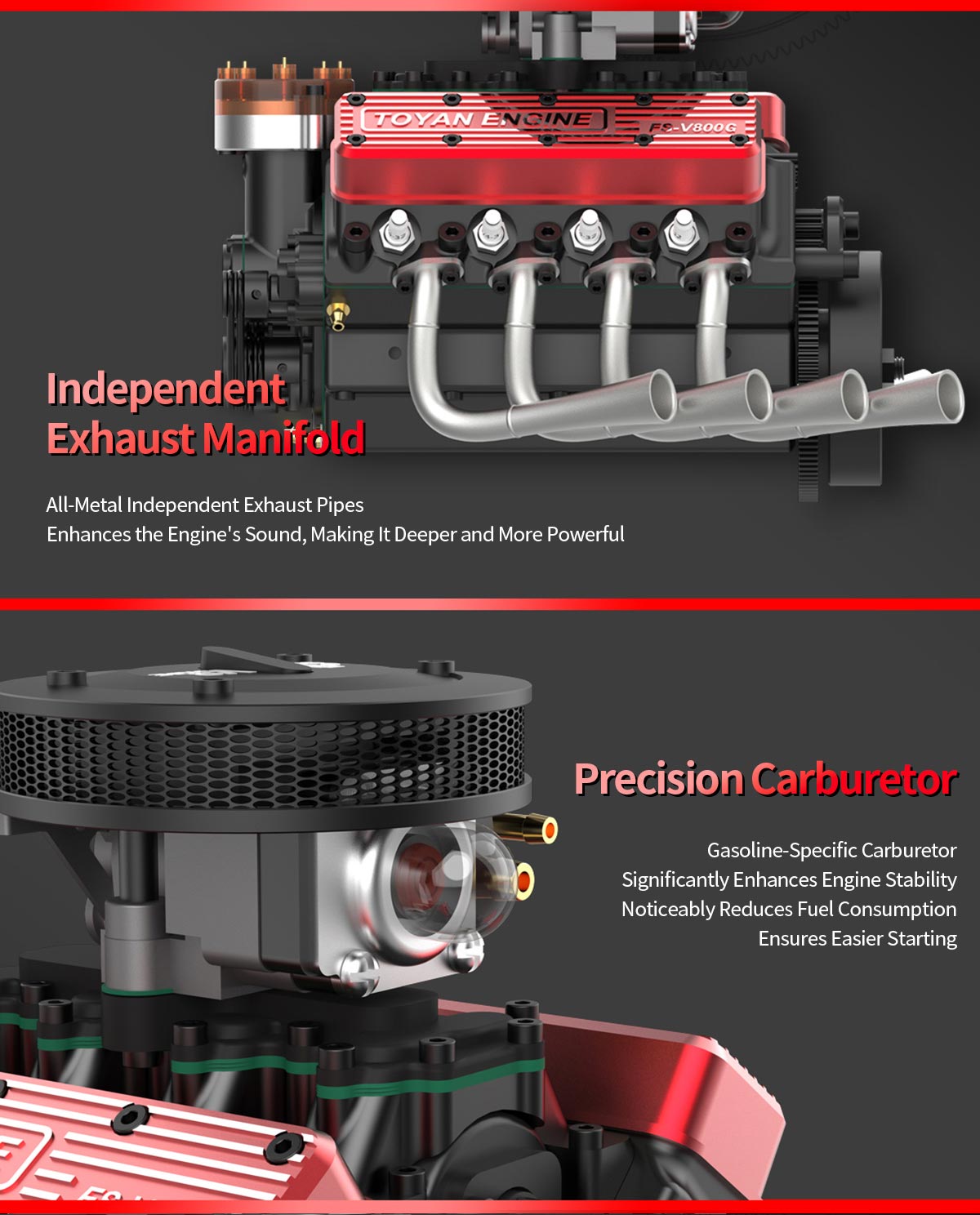 toyan v8 engine model kit that works build your own engine working gas gasoline 