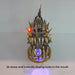 3D Metal Steampunk Craft Puzzle Mechanical Anglefish Model DIY Assembly with Luminous Bulb Creative Gift