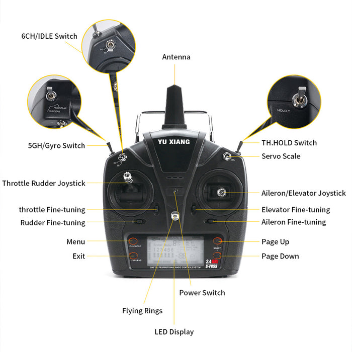 Remote Control For YU XIANG F11 Apache Helicopter