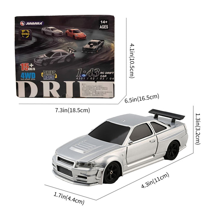 1/43 scale 2.4G 4wd full-proportion rc electric mini racing drift car model