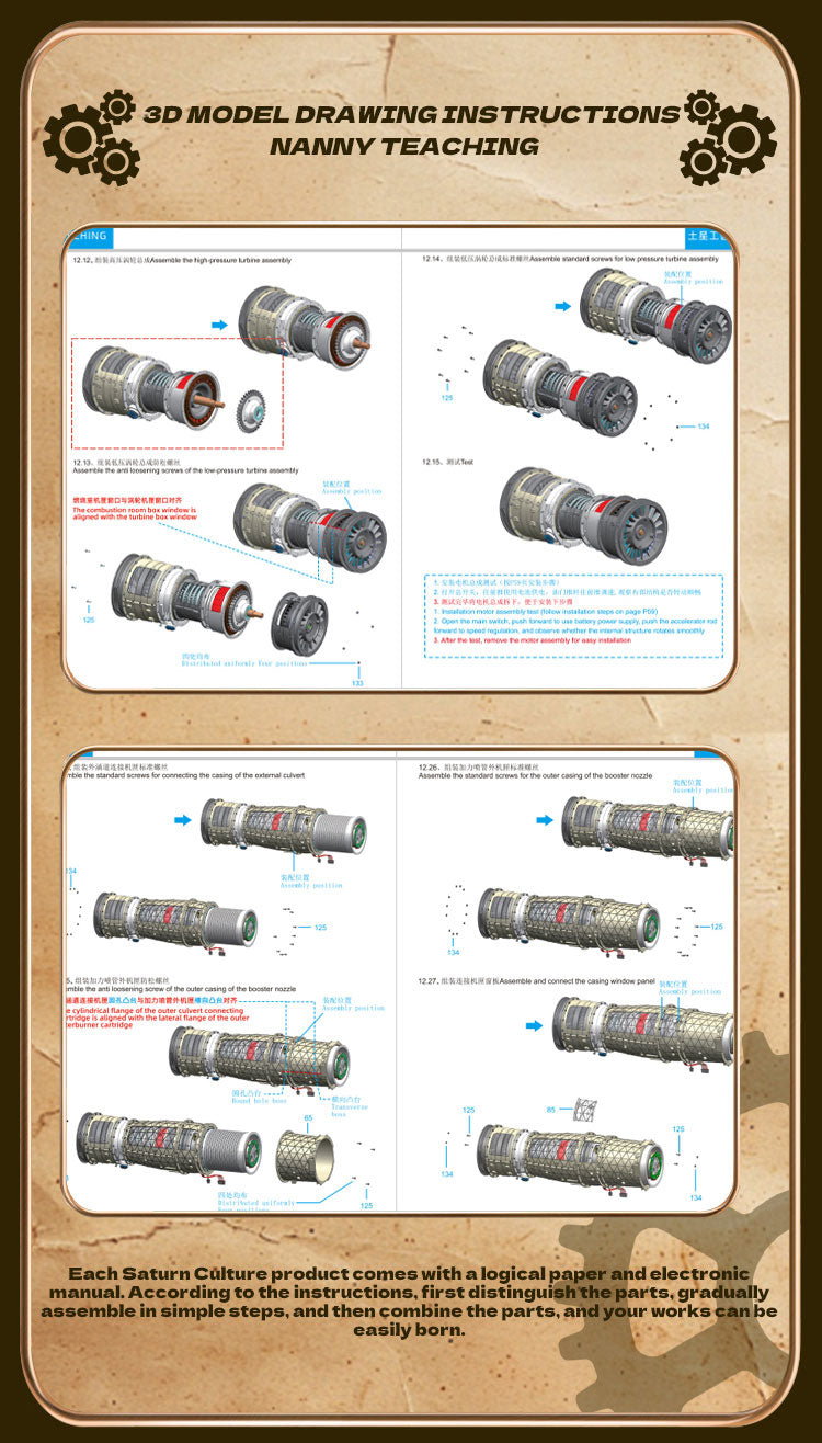 teching metal turbofan engine model kit that works build your own turbojet engine electric small bypass ratio twin rotor aircraft model dm135 strike fighter