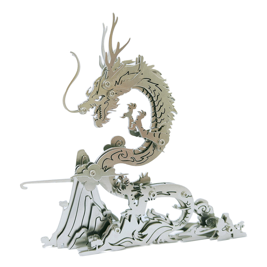 DIY Mechanical Chinese Dragon Metal Assembly Toy Creative Ornament to Build-92 Pieces