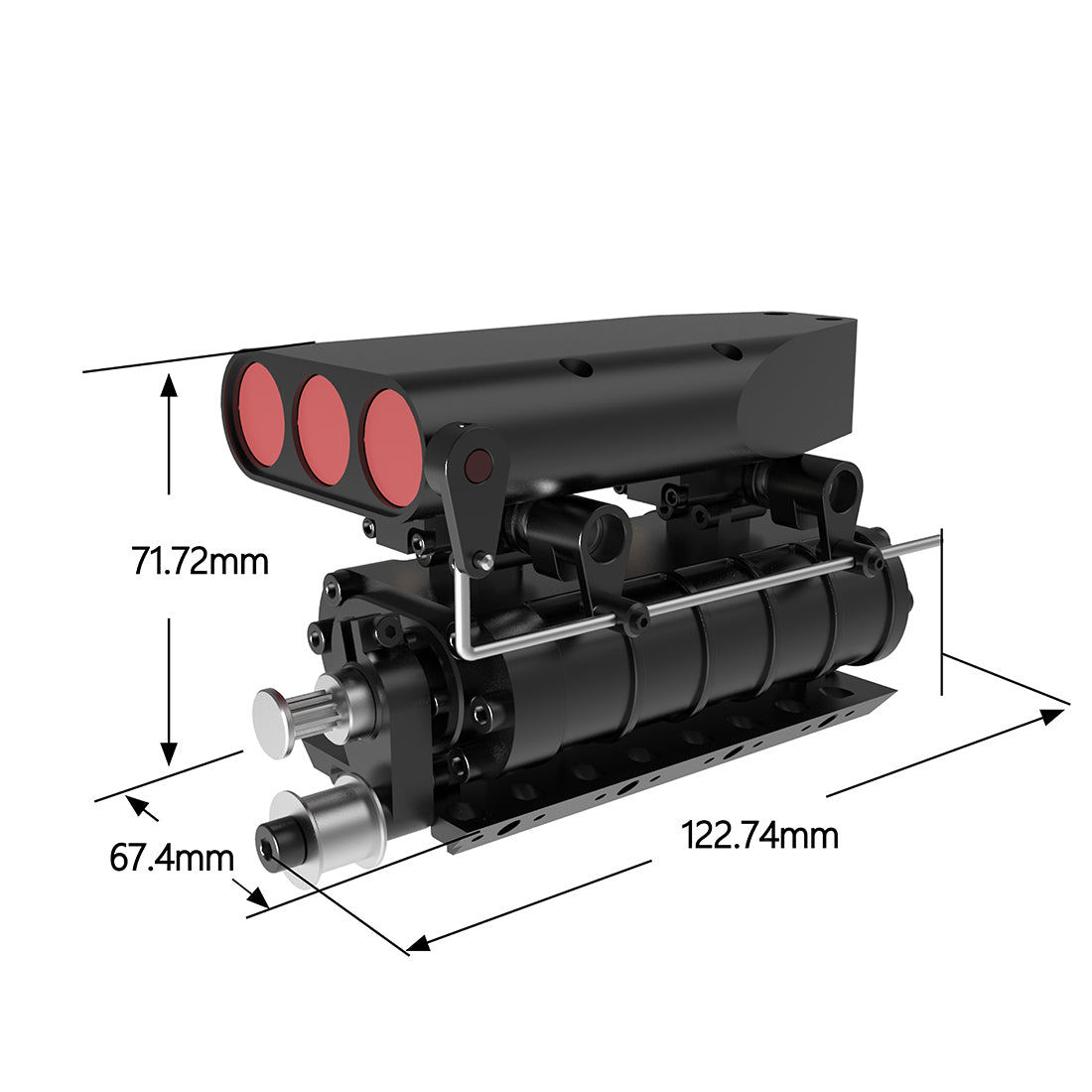 TOYAN V8 Engine FS-V800 28cc Engine Model Kit with Supercharger Accessories That Works