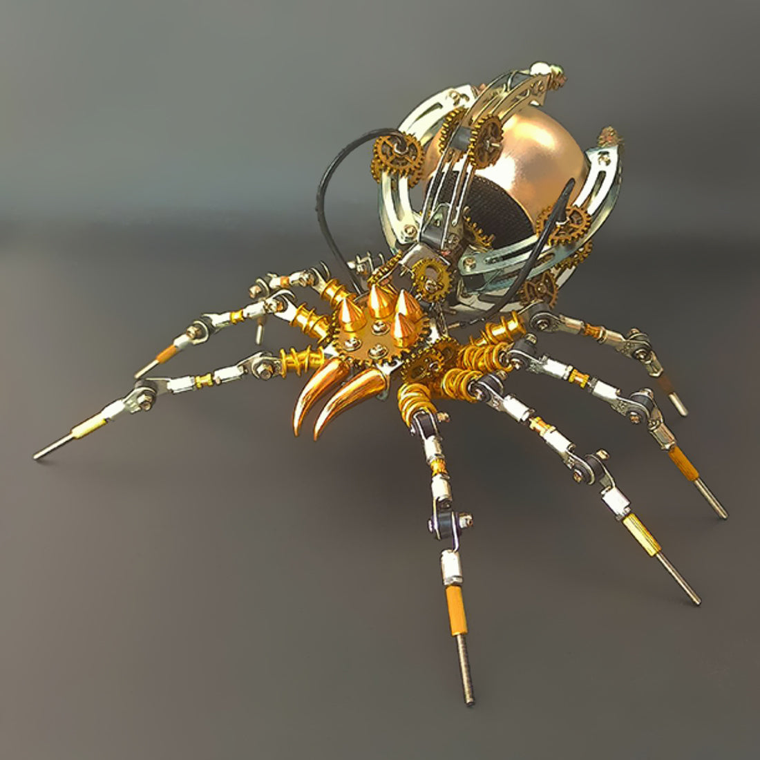 Metal Steampunk Mechanical Spider Bluetooth Speaker Model Kit