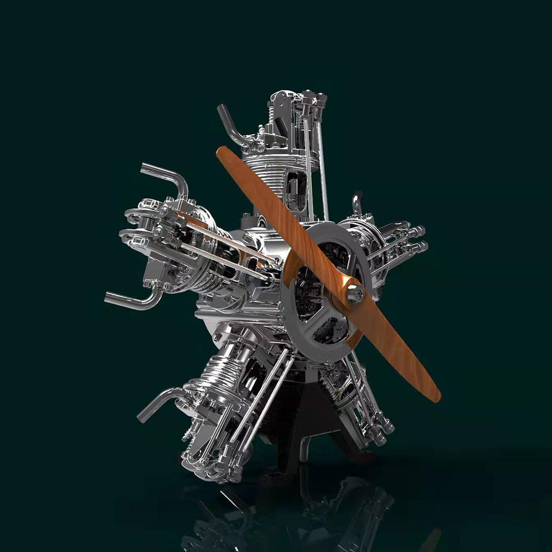 5 Cylinder Radial Engine Model Kit that Works - Build Your Own Radial ...