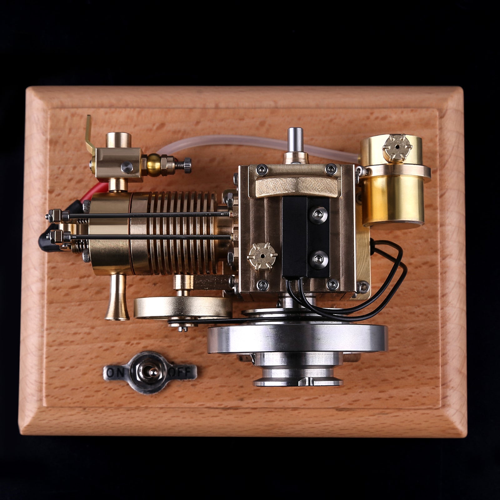 M16B 1.6cc Mini 4 Stroke Gasoline Engine Model Horizontal Air-cooled Single-cylinder Internal Combustion Engine with Wooden Base