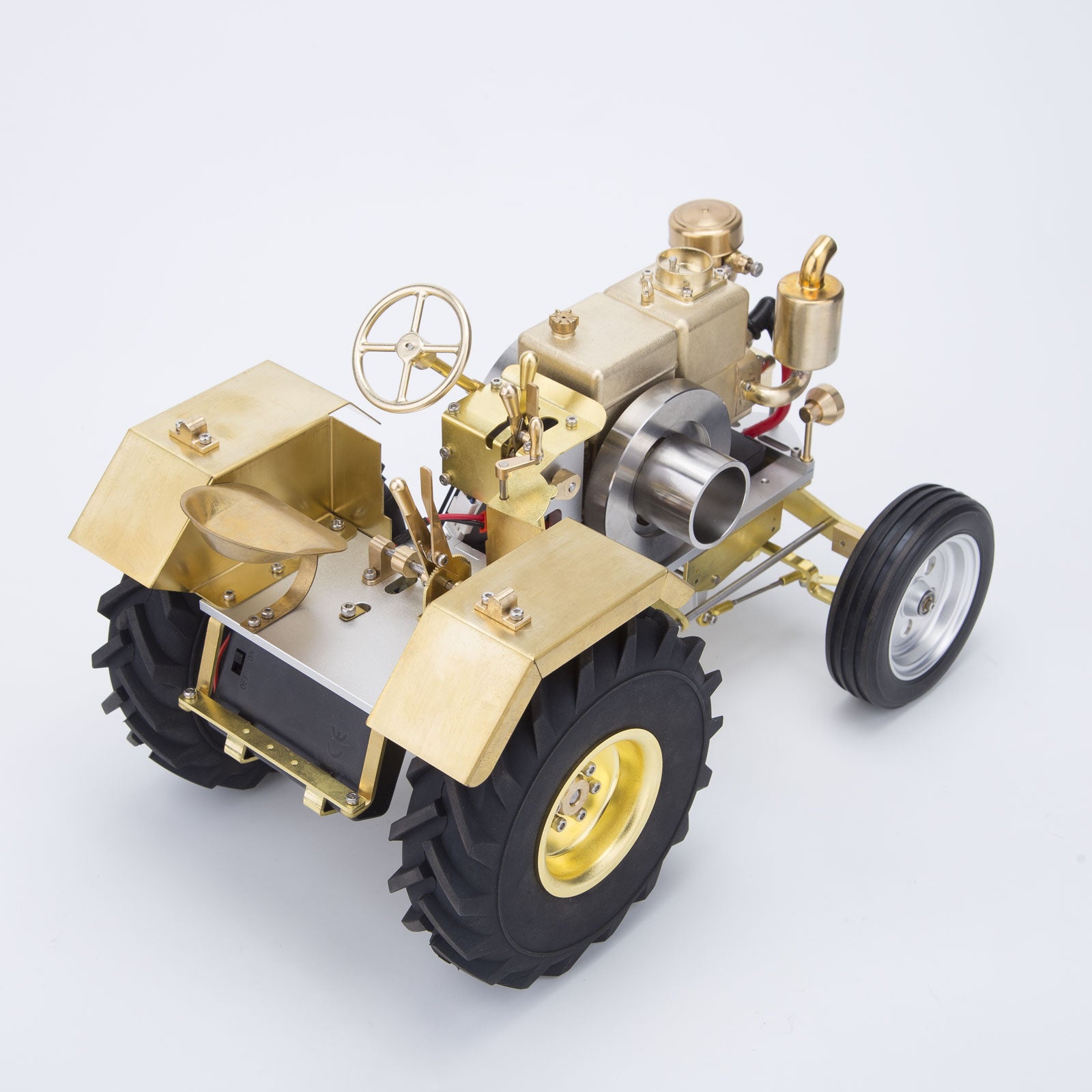 T1 Antique Roller Tractor Model with Mini Water-cooled Single-cylinder Gasoline IC Engine