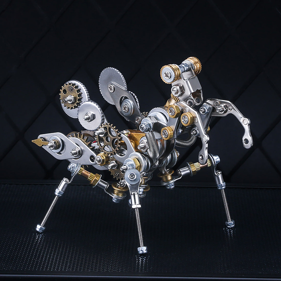 3D Metal Model Kit Mechanical Prayer Insect DIY Games Assembly Puzzle Jigsaw Creative Gift - 136Pcs - enginediy