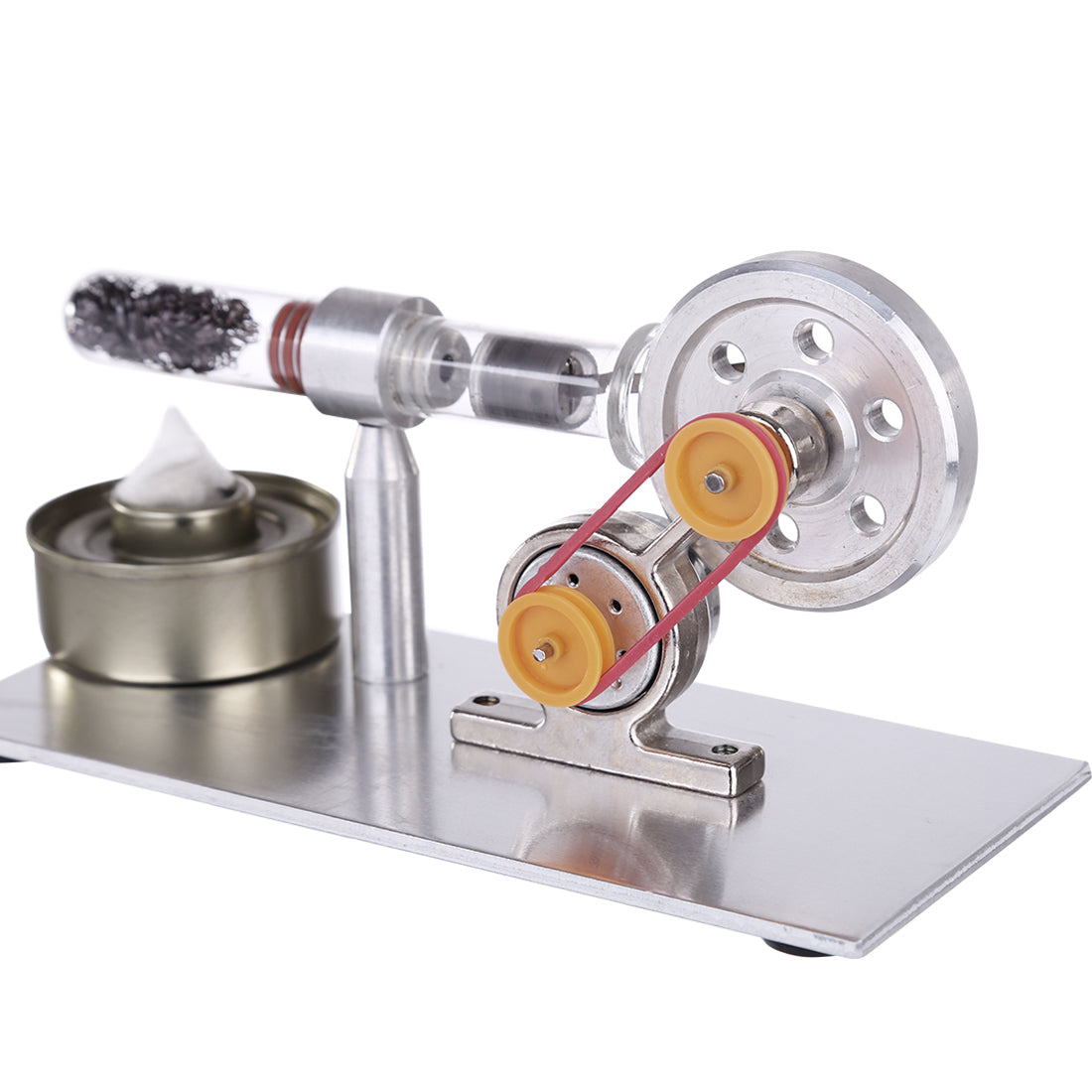 Single Cylinder Stirling Engine Experimental Generator Model